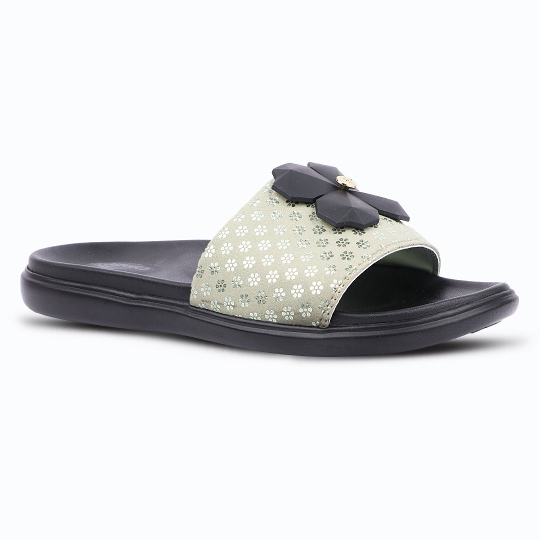 Medifeet Orthopedic Trendy Slides With Arch Support For Women's | Soft Cushion Sole Flats | Fashion Floral Footwear