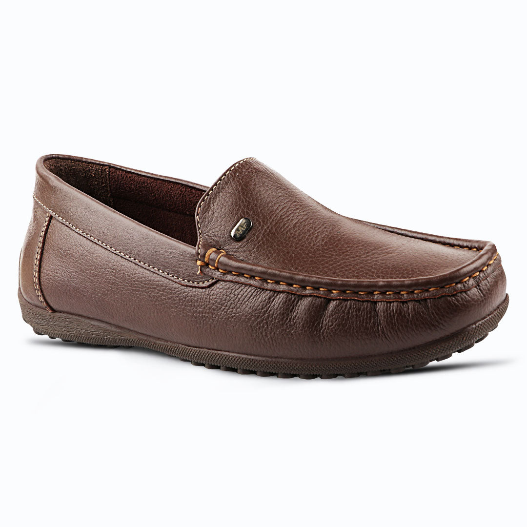 Medifeet Premium Genuine Leather Loafer with Extra Comfort For Men's