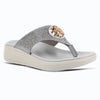 Medifeet Stylish Stone and Comfy Slippers for Women with Midsole Arch Support