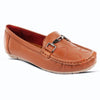 Medifeet Genuine Leather Metal Top Loafers with Arch Support For Women's