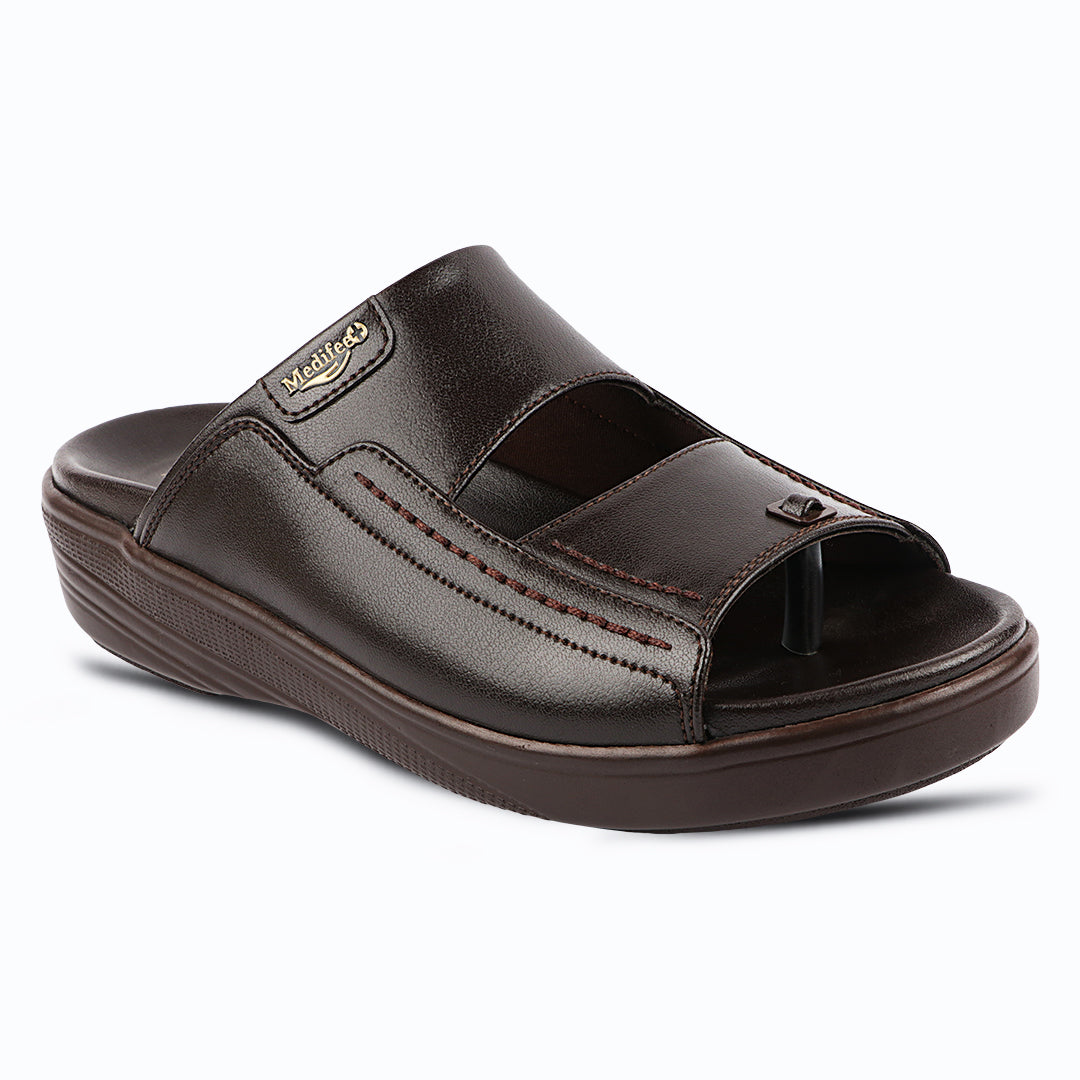 Medifeet Comfortable Slippers for Men (Leather Slippers | Slip on)