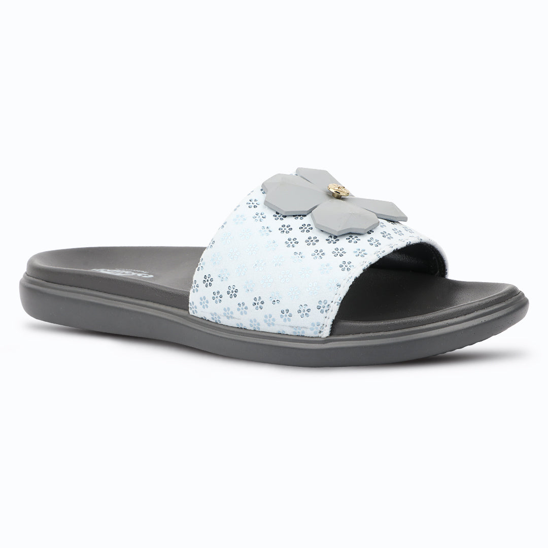 Medifeet Orthopedic Trendy Slides With Arch Support For Women's | Soft Cushion Sole Flats | Fashion Floral Footwear