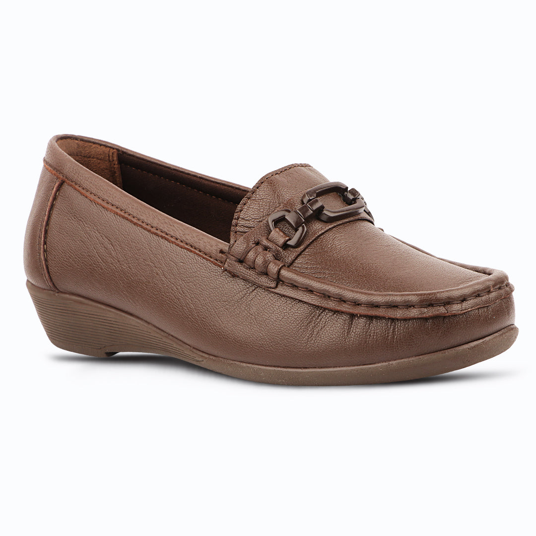 Medifeet Women’s Comfort Loafers – Genuine Leather Slip-On Flats with Arch Support & Cushioned Insole