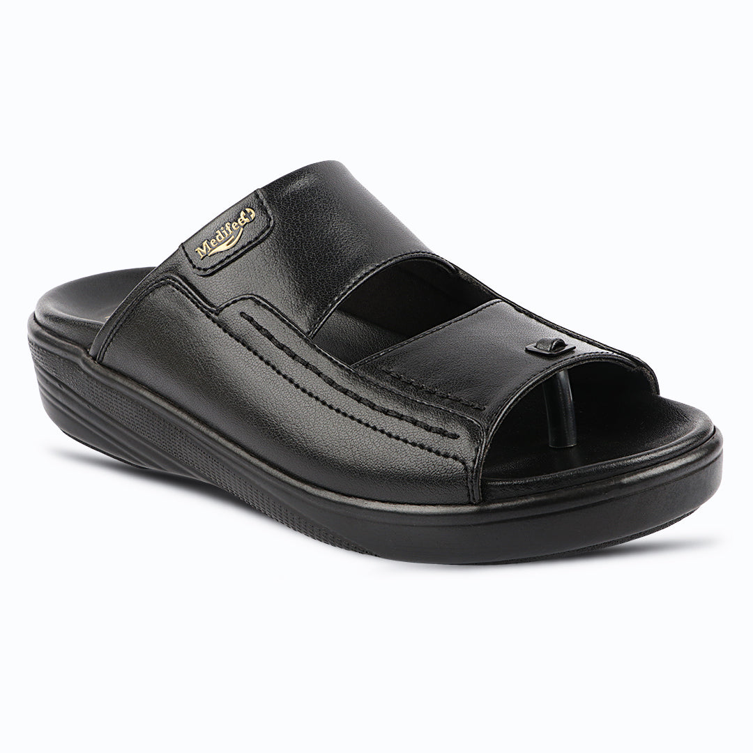 Medifeet Comfortable Slippers for Men (Leather Slippers | Slip on)