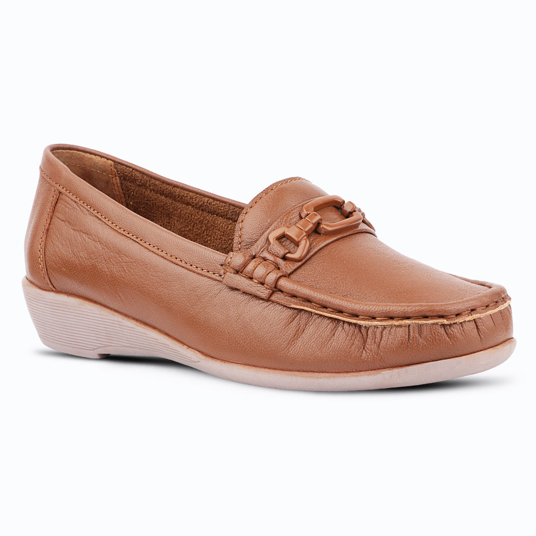Medifeet Women’s Comfort Loafers – Genuine Leather Slip-On Flats with Arch Support & Cushioned Insole