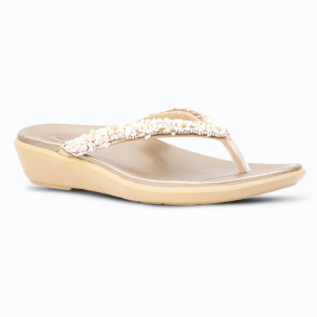 Medifeet Pearl Strap Wedge Sandals for Women – Arch Support, Cushion & Orthopedic Comfort