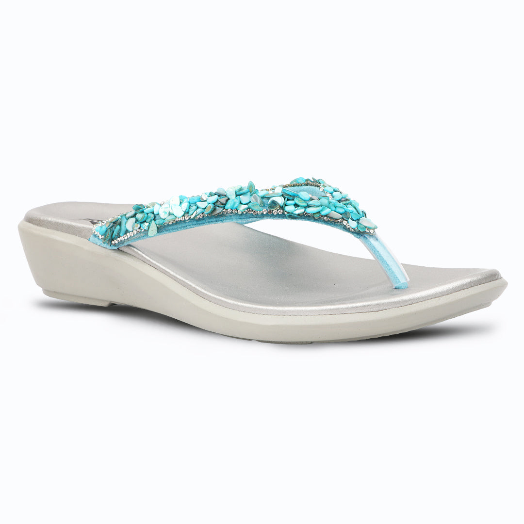 Medifeet Pearl Strap Wedge Sandals for Women – Arch Support, Cushion & Orthopedic Comfort