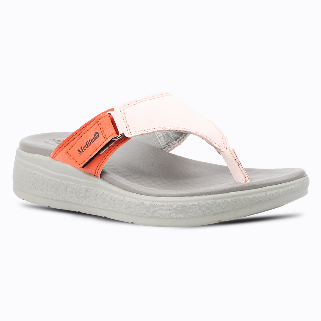 Medifeet Side V-Strap Comfortable Sandals with Arch Support For Women's