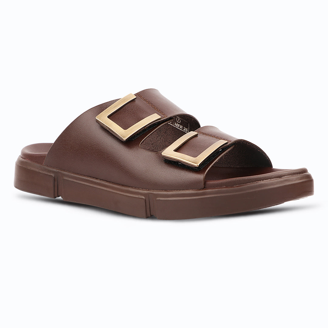 Medifeet Comfort Slide Sandals For Men's - Adjustable double straps with elegant metal buckles