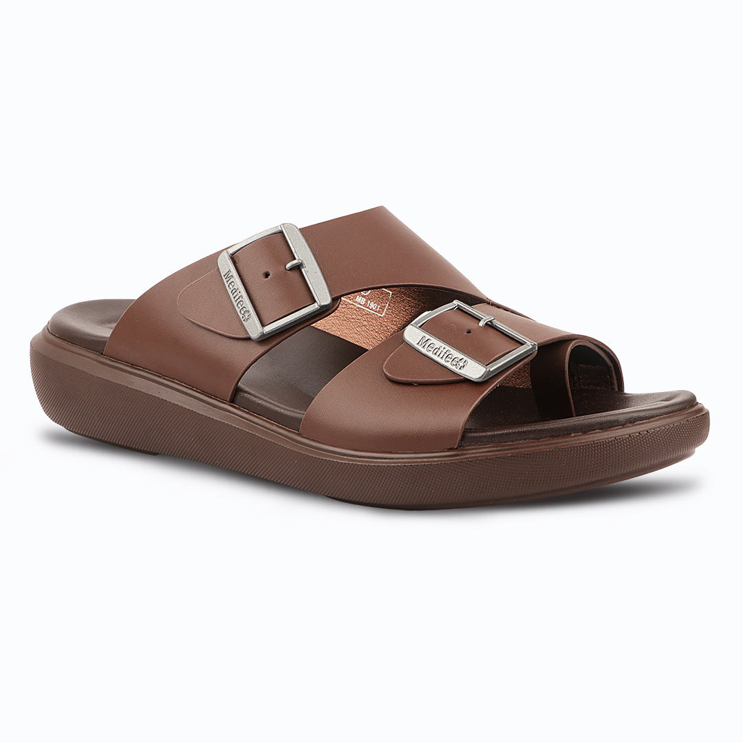 Medifeet Men’s Premium Double Buckle Sandals | German Technology Comfort Footbed & Anti-Skid Sole