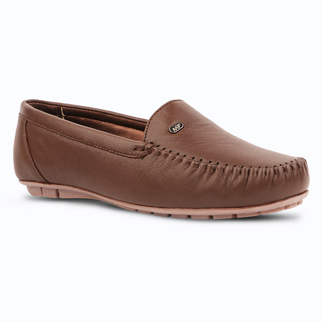 Pointed-Toe Leather Loafers for Women with Extra Cushion