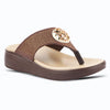 Medifeet Stylish Stone and Comfy Slippers for Women with Midsole Arch Support