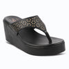 Medifeet Women’s Comfort Wedge Toe-Post Sandals | Cushioned Footbed | Stylish Laser-Cut Upper | Lightweight Platform Heels