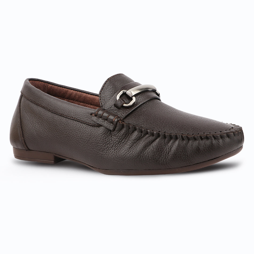 Medifeet Men's Genuine Leather Horsebit Loafers – Orthopedic Comfort with German Technology & Arch Support