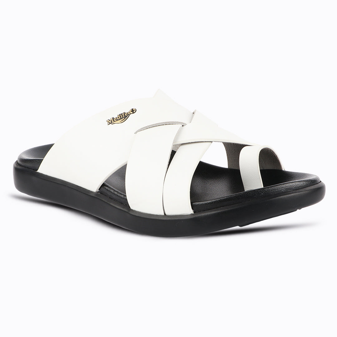 Medifeet Leather Slippers for Men (Classic)
(Extra Comfortable with Arch Support)