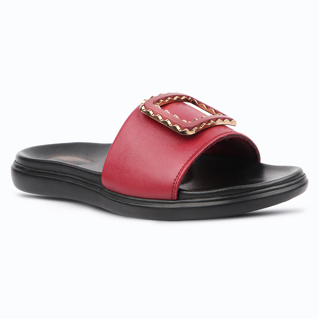 Medifeet Leather Sliders for Women (Comfortable & Classic Design)
