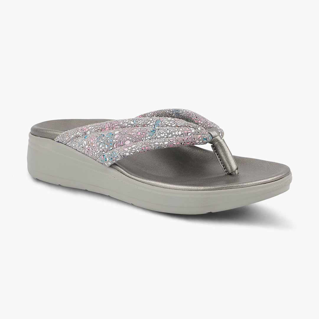 Medifeet Cushion & Comfortable Midsole With Arch Support Slippers For Women's (FLORAL)