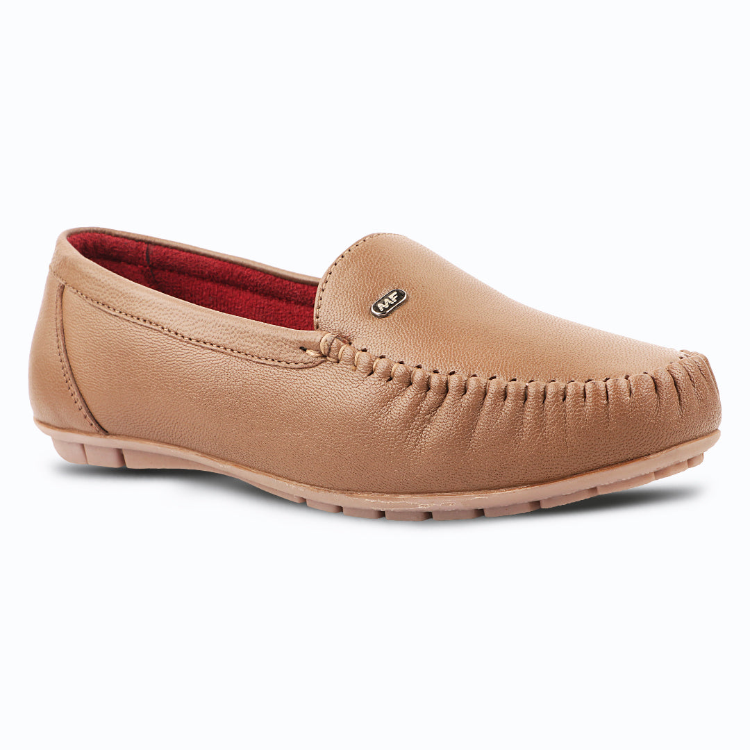 Pointed-Toe Leather Loafers for Women with Extra Cushion