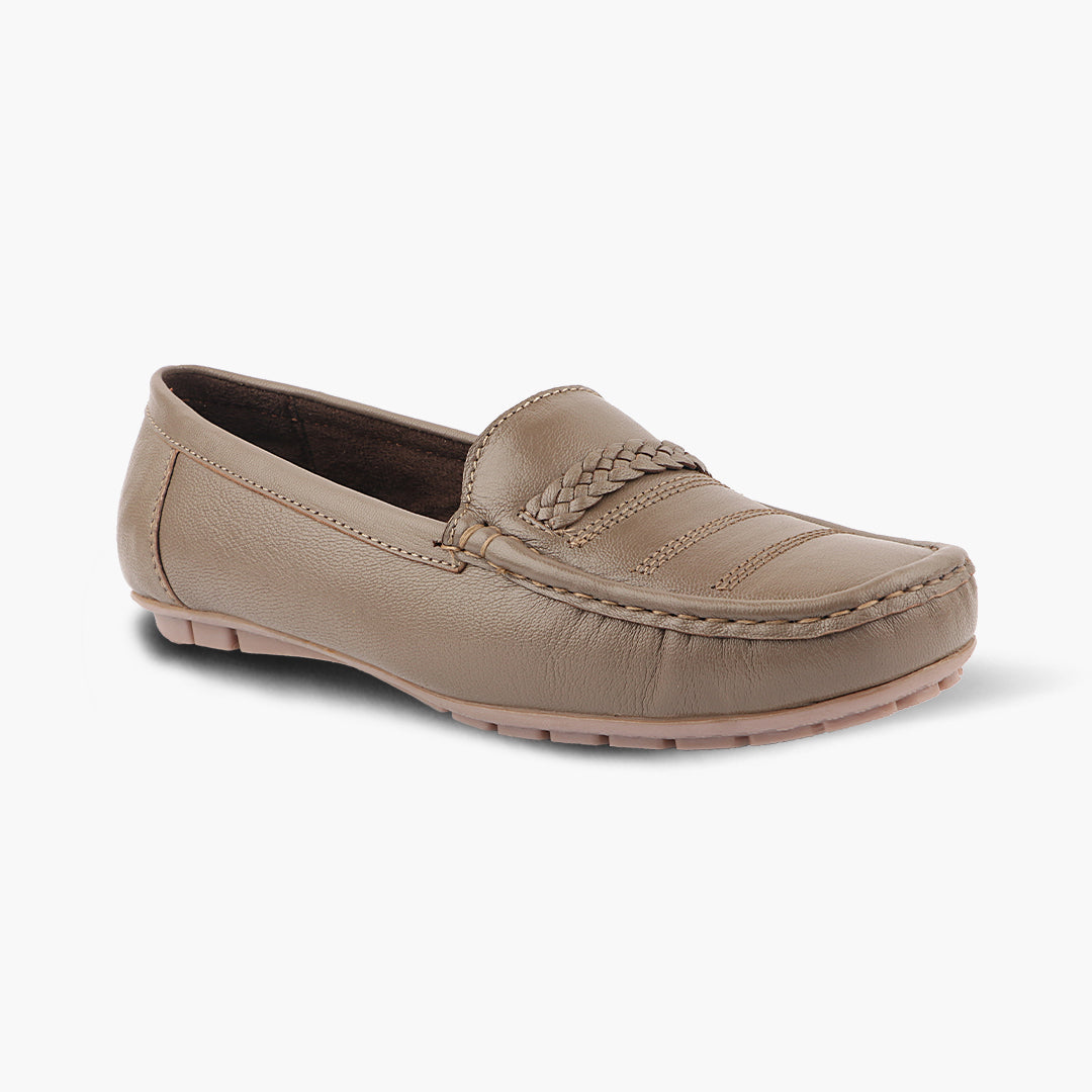Medifeet Genuine Leather Comfortable & Arch Support Loafers For Women's
