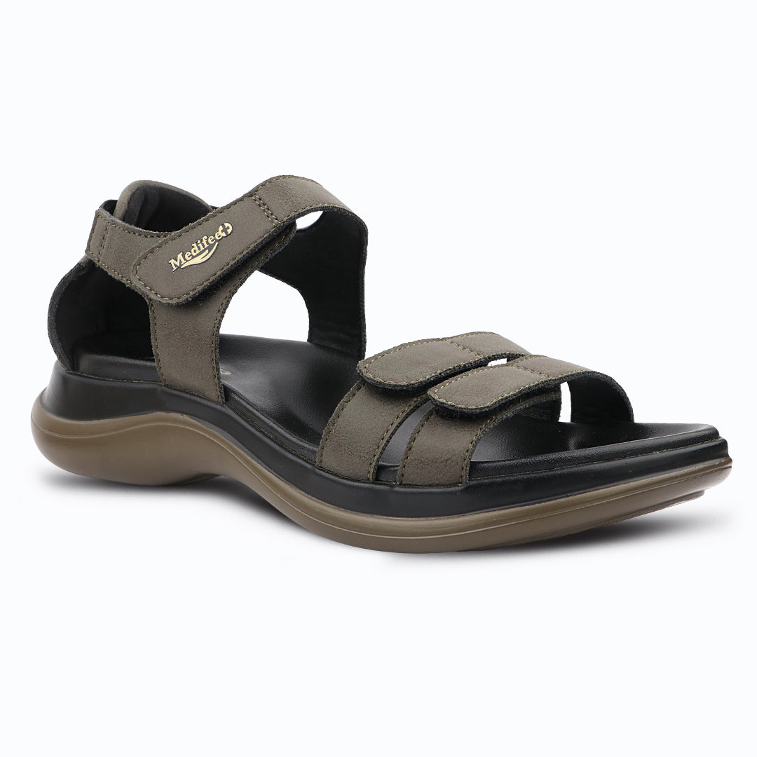 Medifeet Women's Orthopedic Walking Sandals | Adjustable Hook-and-Loop Straps | Soft Cushion Footbed | Anti-Slip Comfort Sandals