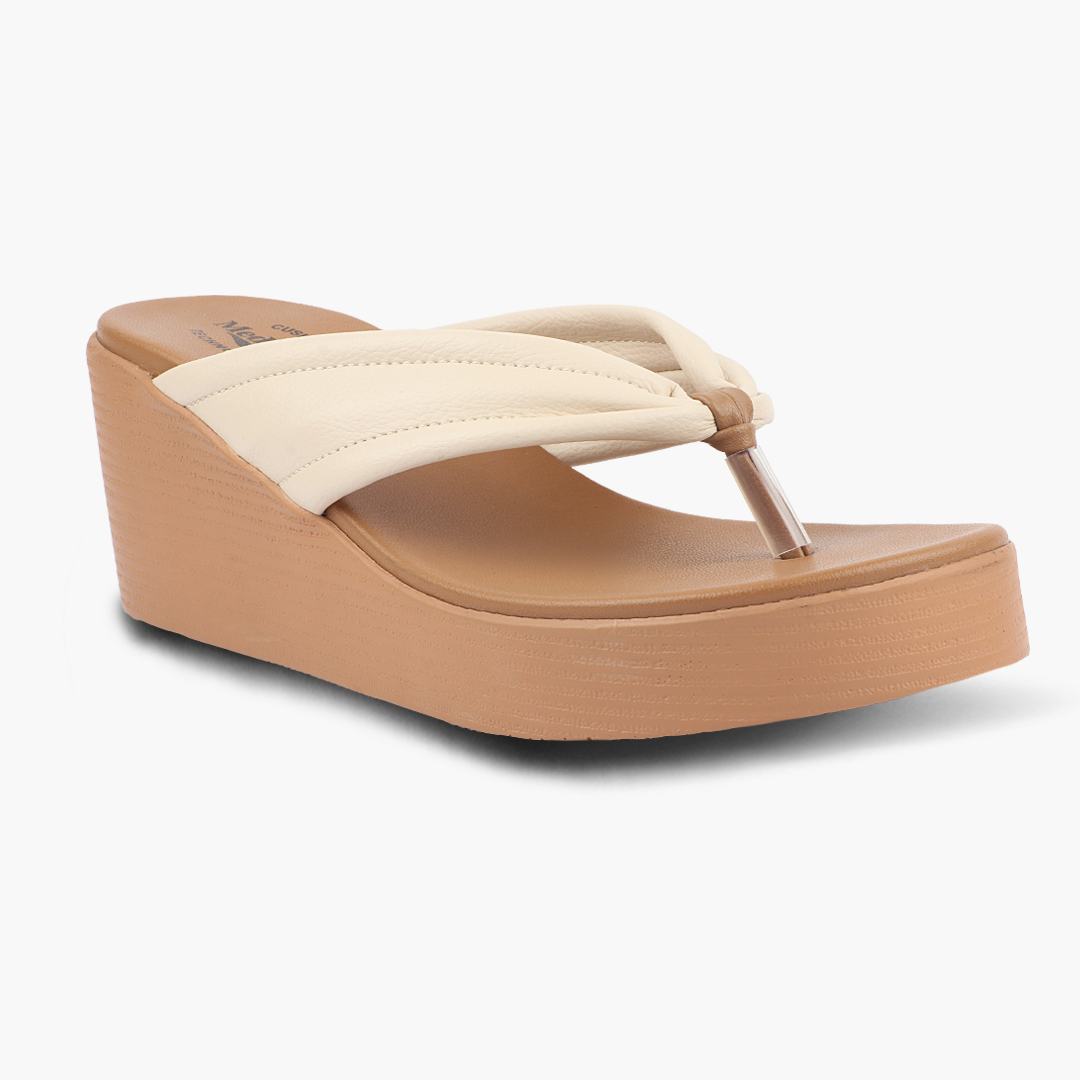 Medifeet V-Strap Wedge Heels Sandal for Women
(Broad Strap for Extra Comfort)