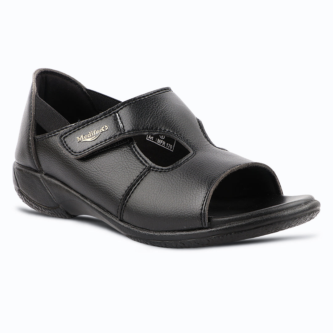 Medifeet Orthopedic Sandals for Women | Heel & Arch Pain Relief | Anti Skid Slip Resistant | Velcro Adjustable Comfort Sandal's