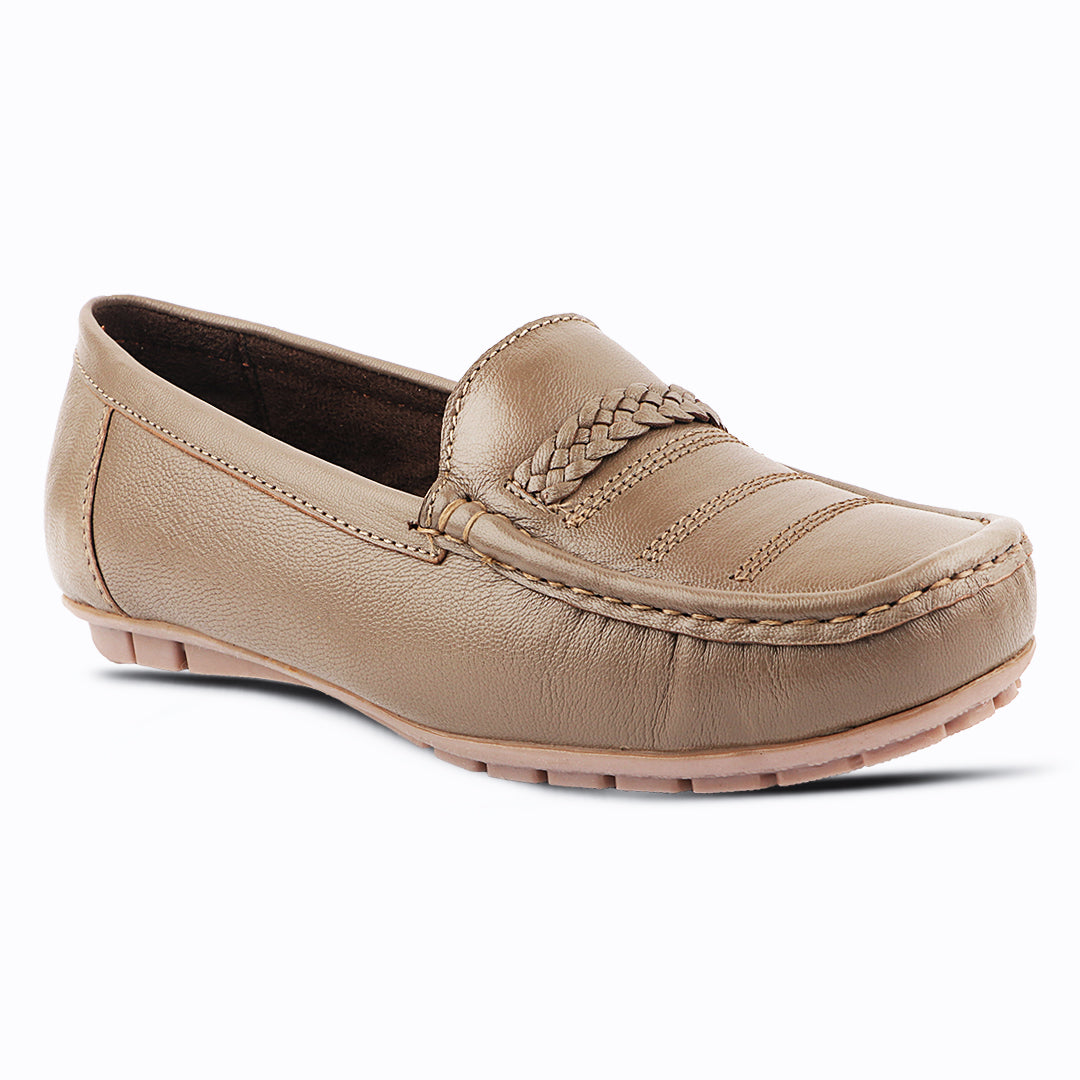 Medifeet Genuine Leather Comfortable & Arch Support Loafers For Women's