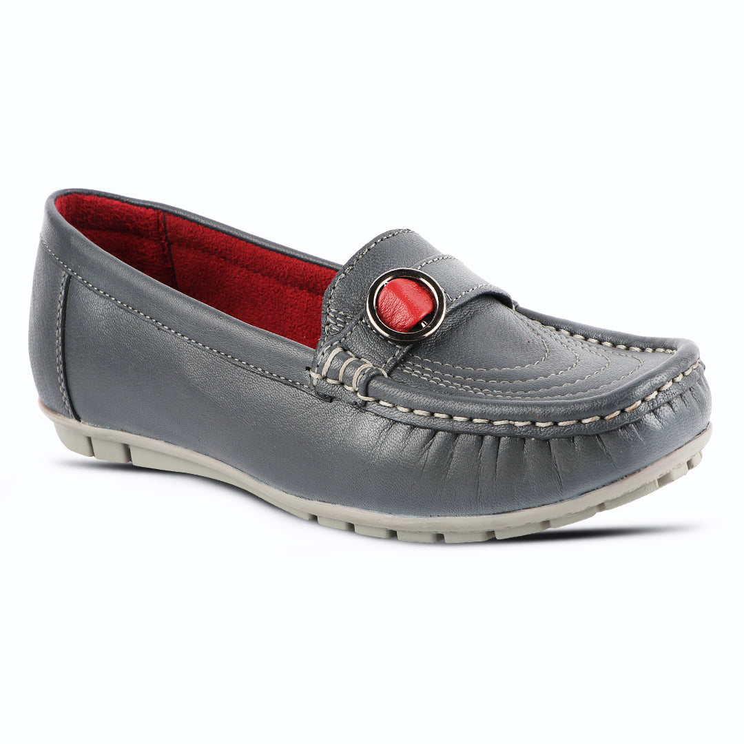 Medifeet Genuine Leather Comfort With Arch Support Loafers For Women's