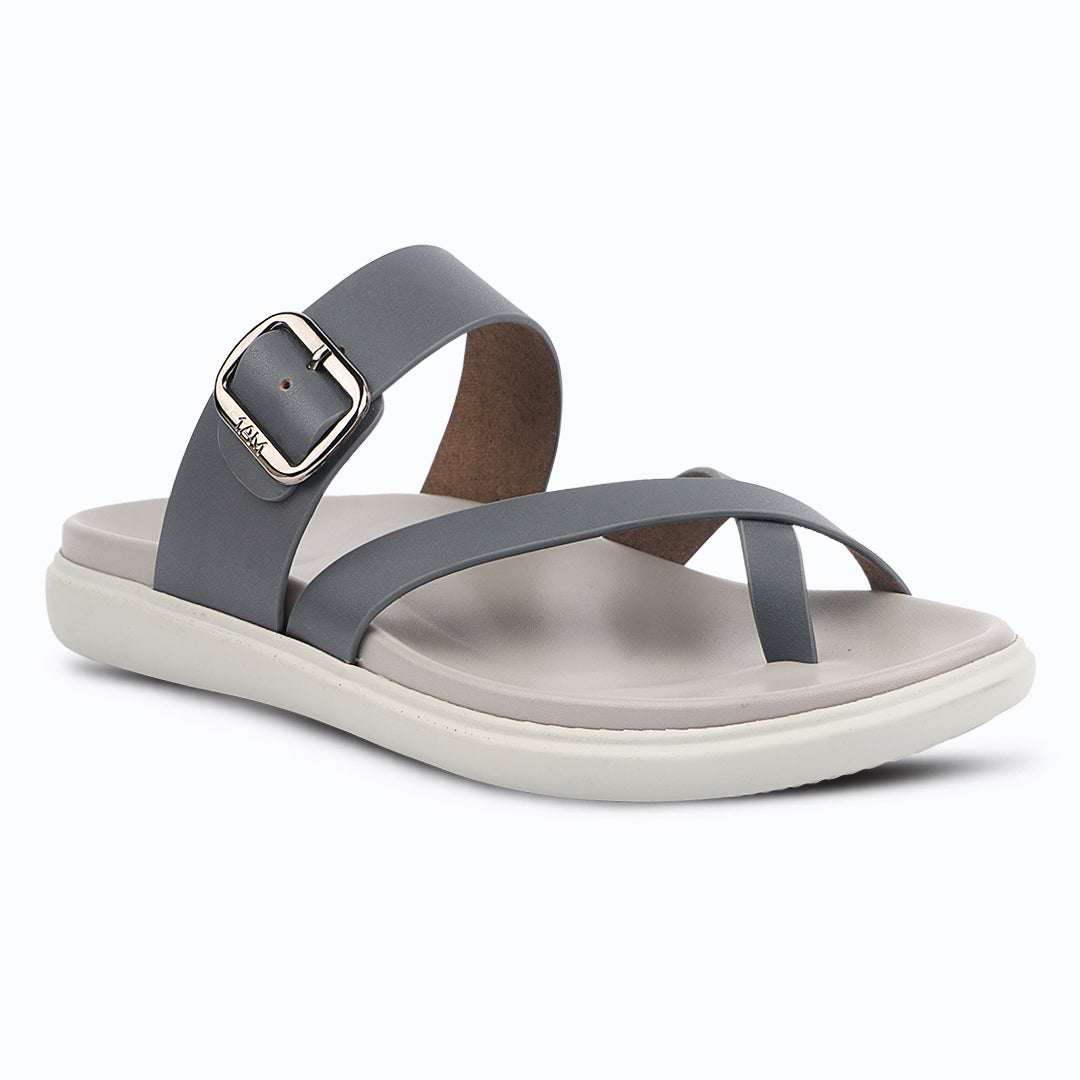 Medifeet Women’s Comfort Cross Strap Slide Sandals with Adjustable Buckle | Arch Support | Cushioned Footbed | Lightweight Anti-Slip Sole