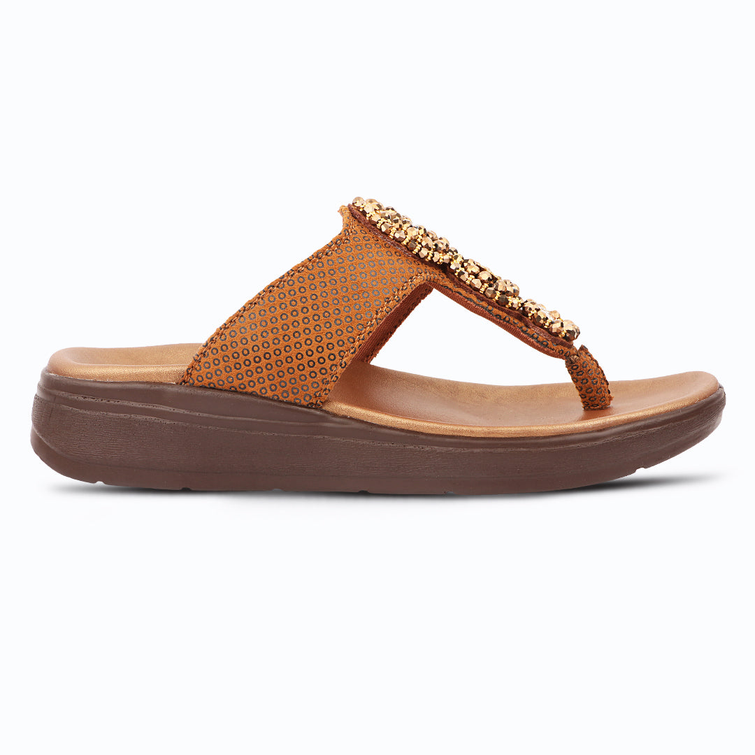 Medifeet Women’s Orthopedic Sandals with Arch Support – Comfortable Beaded Slip-On Flats