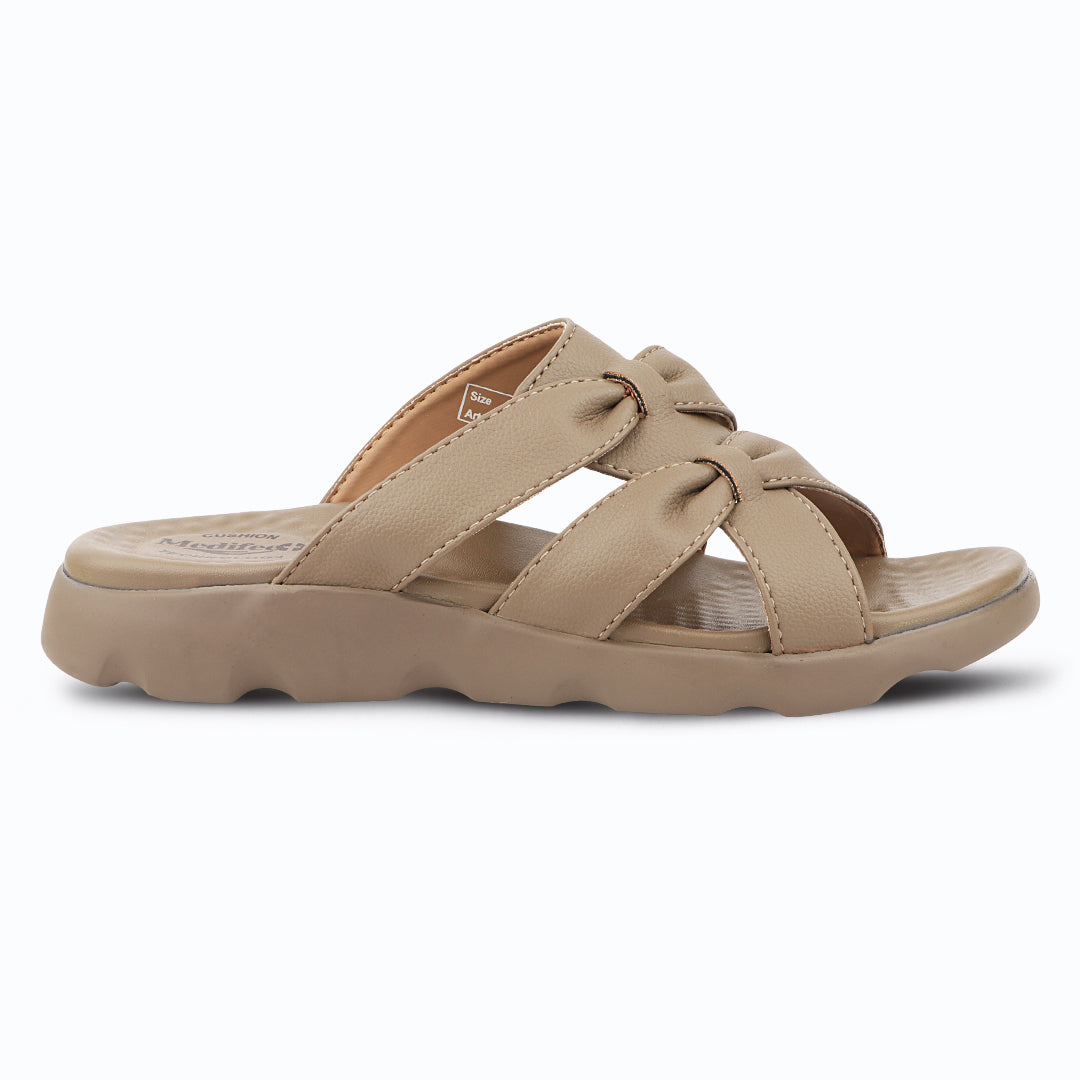 Medifeet Cross Loop Women's Orthopedic Ergonomic Comfort Slides | German Technology | Arch Support | Diabetic Friendly | Indoor & Outdoor Use Slippers