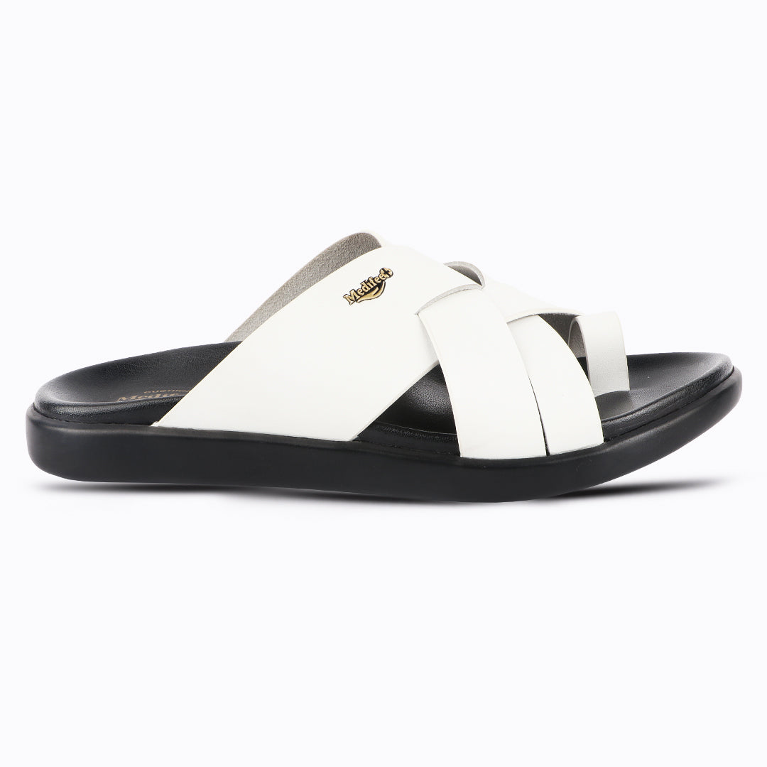 Medifeet Leather Slippers for Men (Classic)
(Extra Comfortable with Arch Support)