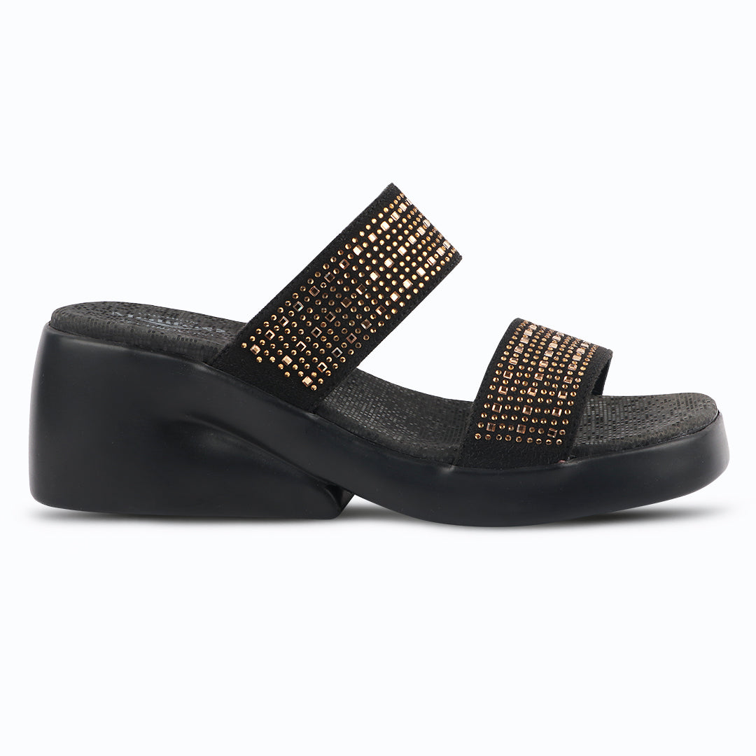 Medifeet Dual Strap Women Wedge Heel Sandals (All Day Wear Comfort)