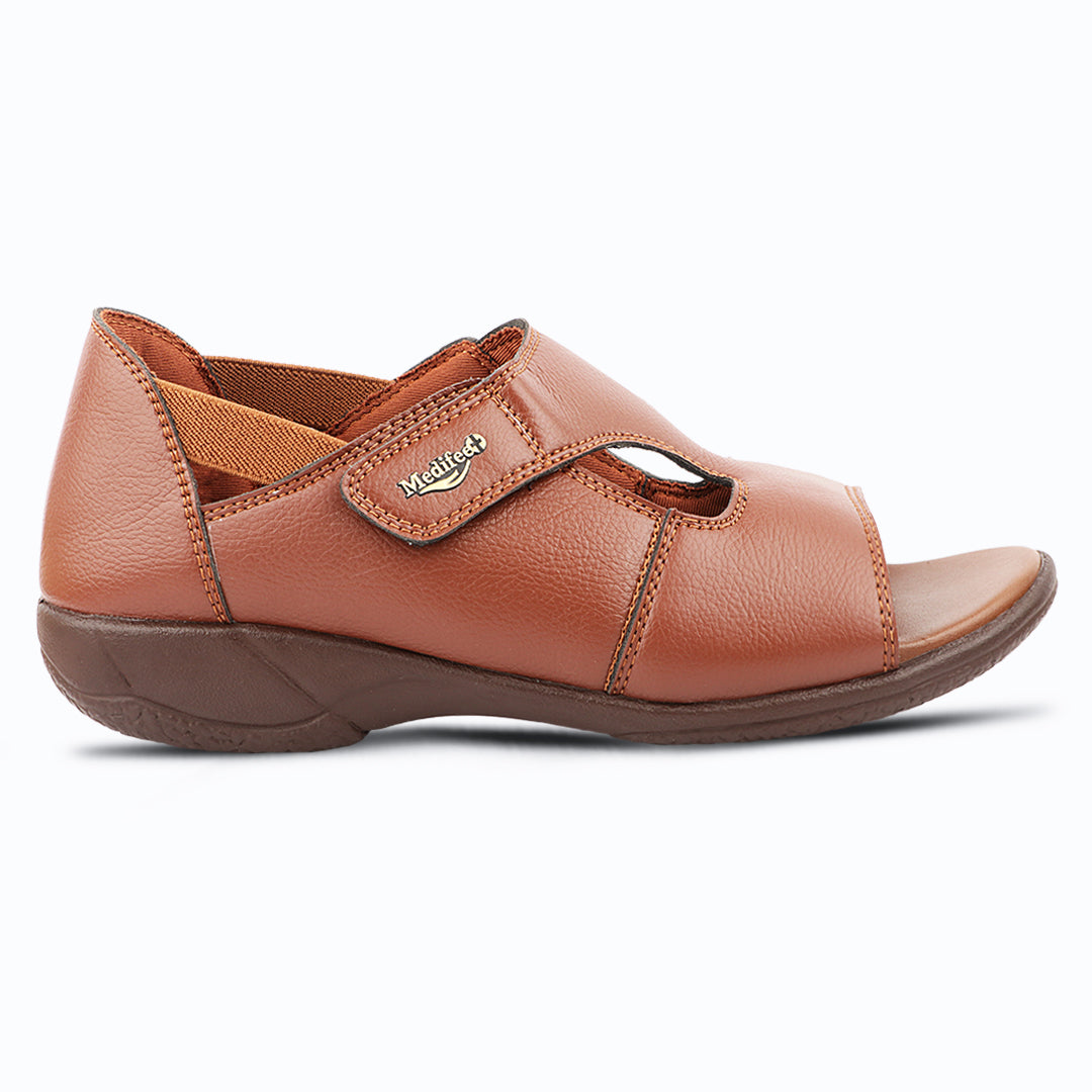 Medifeet Orthopedic Sandals for Women | Heel & Arch Pain Relief | Anti Skid Slip Resistant | Velcro Adjustable Comfort Sandal's