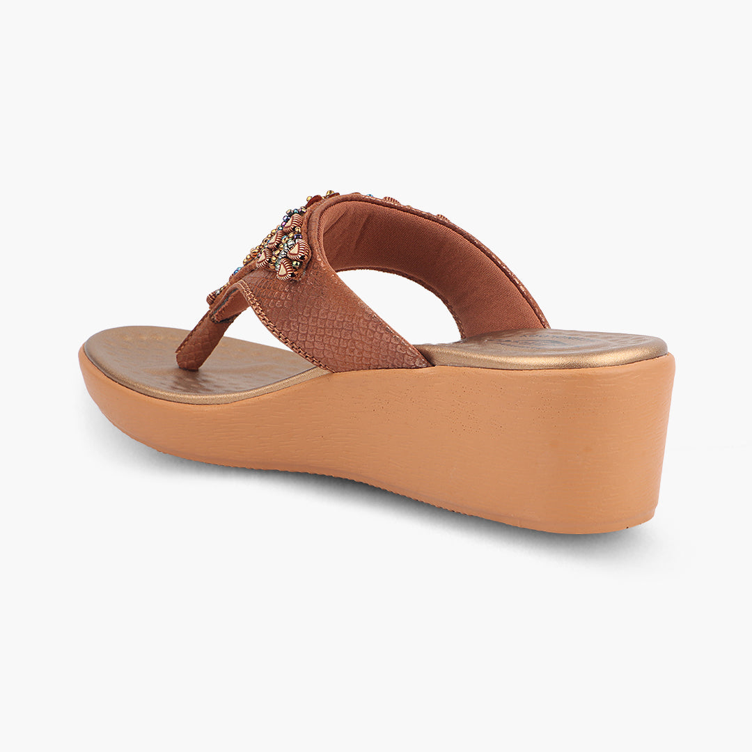 Medifeet Fashion Wedge with Cushion and Comfort Slip-On For Women