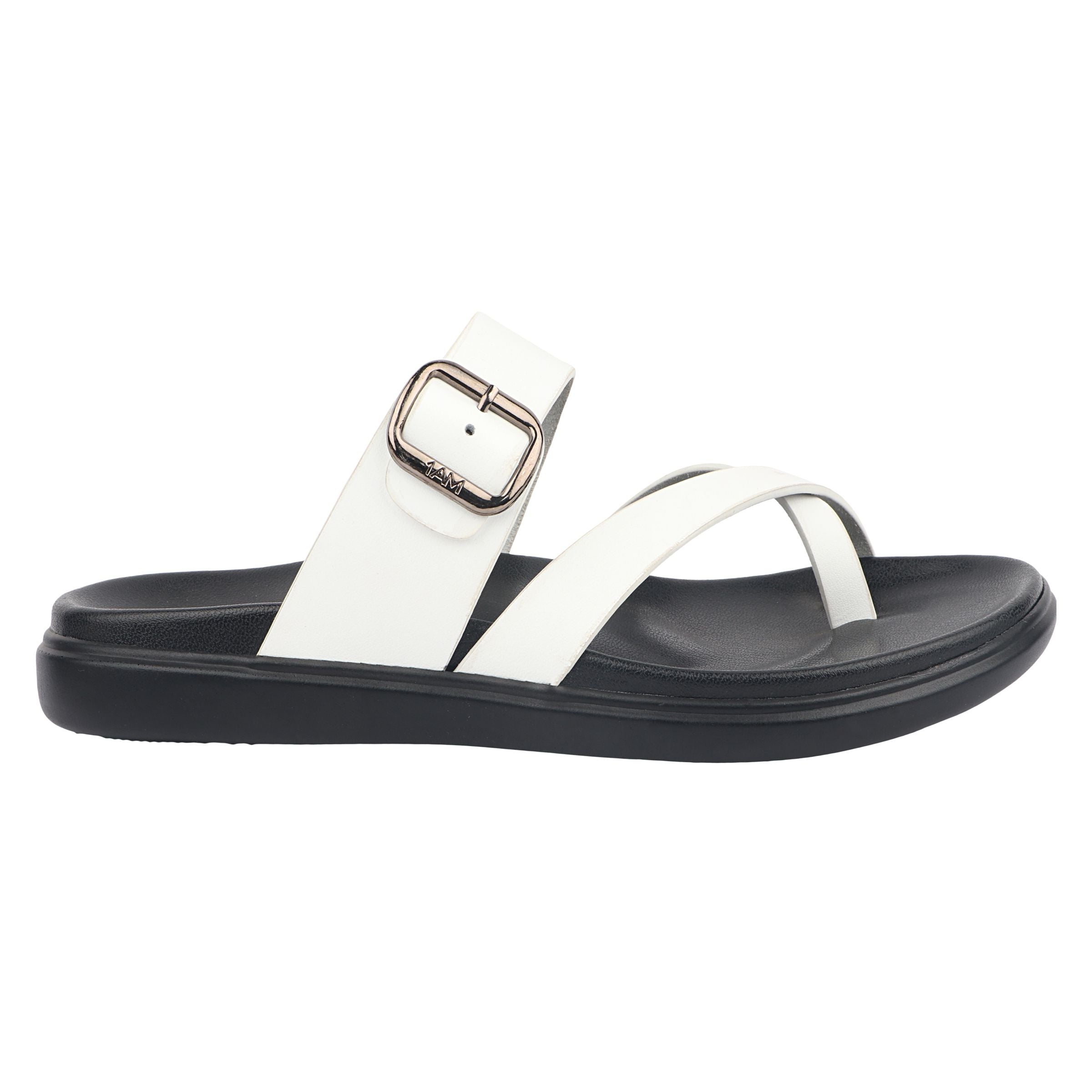 Medifeet Women’s Comfort Cross Strap Slide Sandals with Adjustable Buckle | Arch Support | Cushioned Footbed | Lightweight Anti-Slip Sole