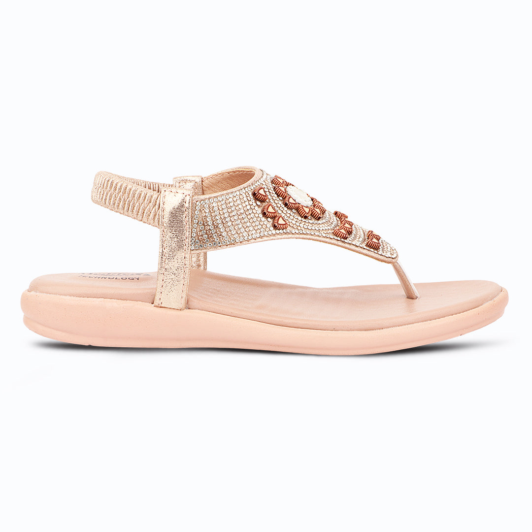 Medifeet Elegance Beadwork Slingback Sandals for Women with Plush Cushion Footbed