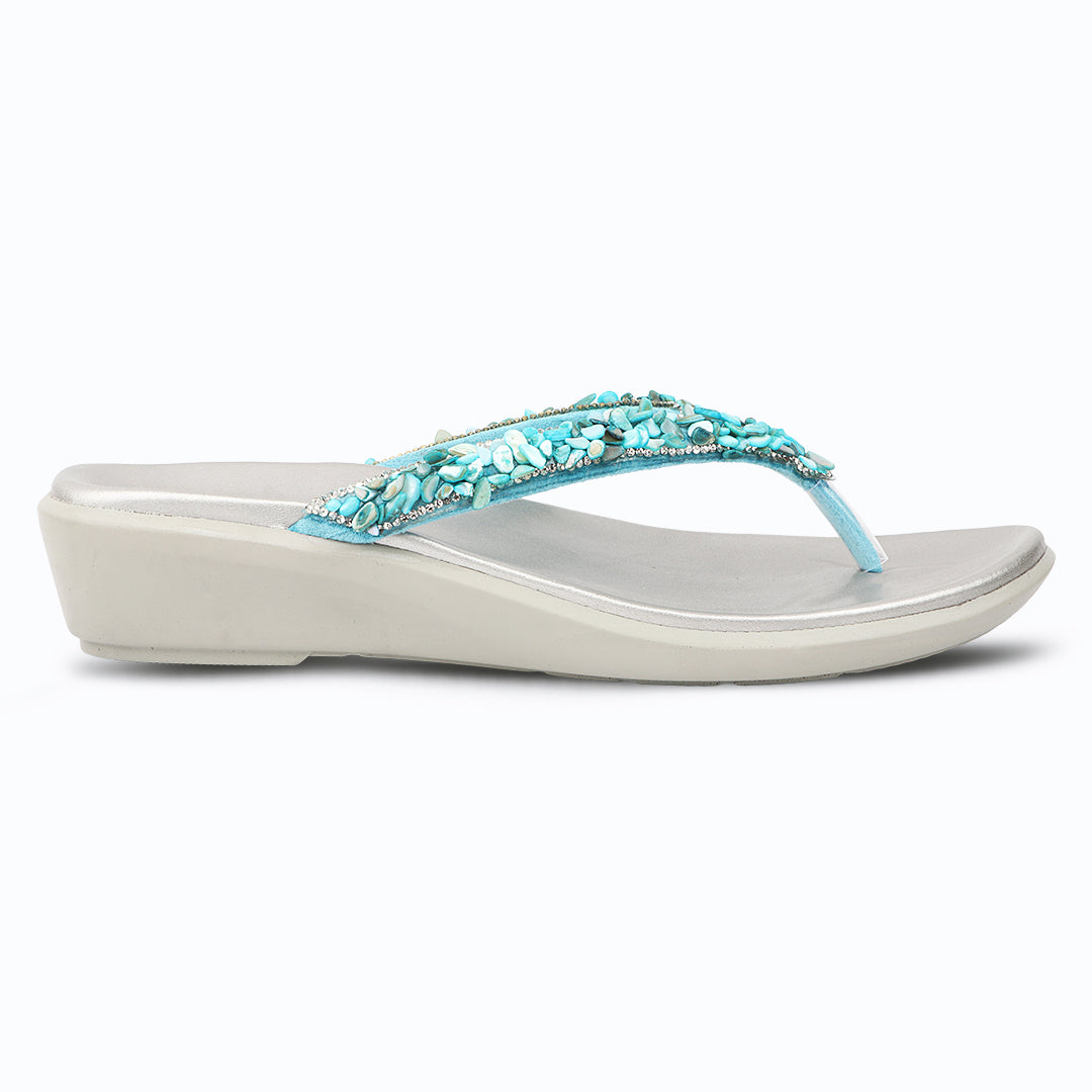 Medifeet Pearl Strap Wedge Sandals for Women – Arch Support, Cushion & Orthopedic Comfort