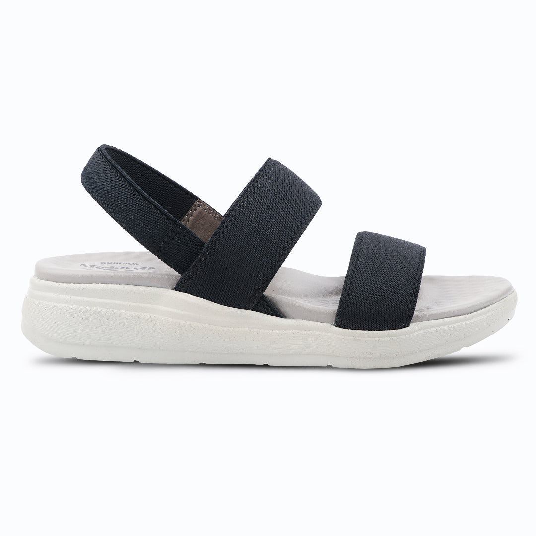 Medifeet Women's Dual Strap Fashion Sandals (with High Back Strap & Arch Support)