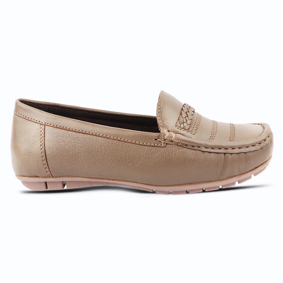 Medifeet Genuine Leather Comfortable & Arch Support Loafers For Women's