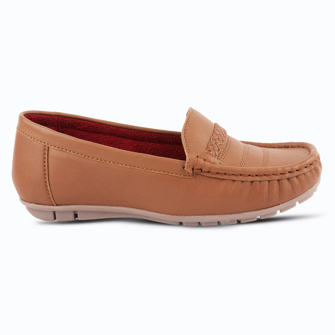 Medifeet Genuine Leather Comfortable & Arch Support Loafers For Women's
