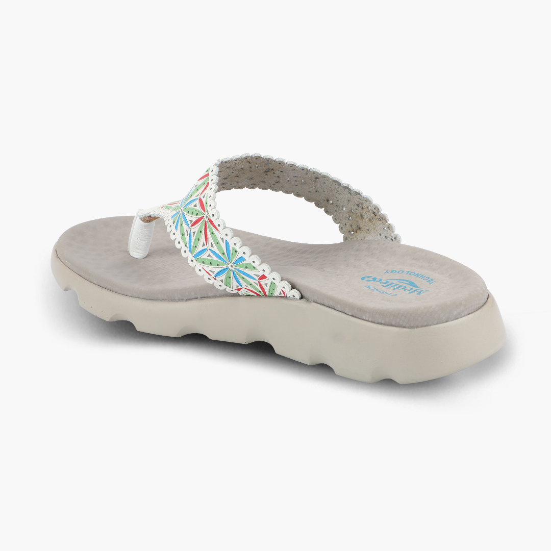 Medifeet V-Flora Comfortable Sandal with Arch Support For Women's