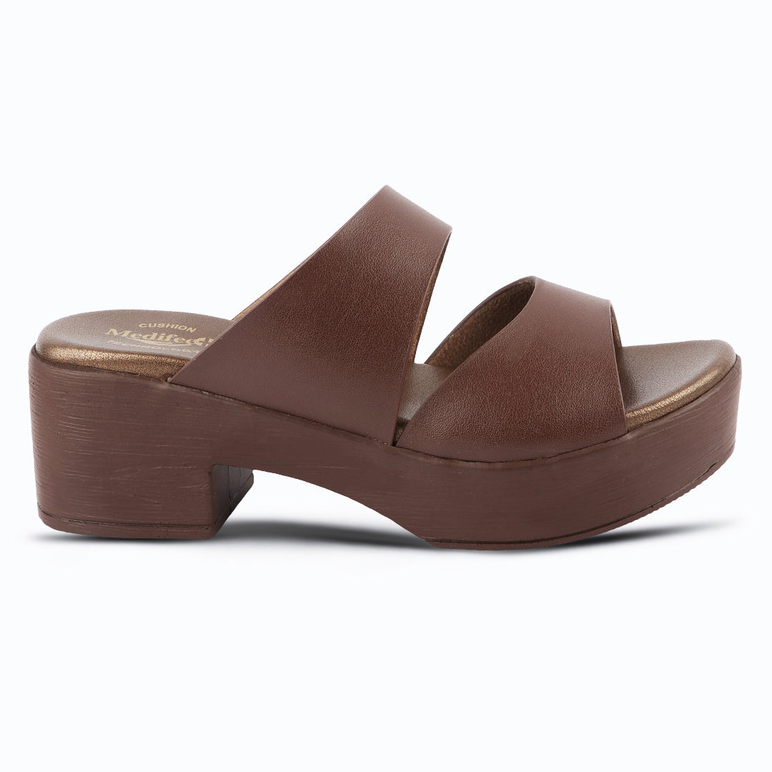 Medifeet Women’s Two Strap Slip-On Heels