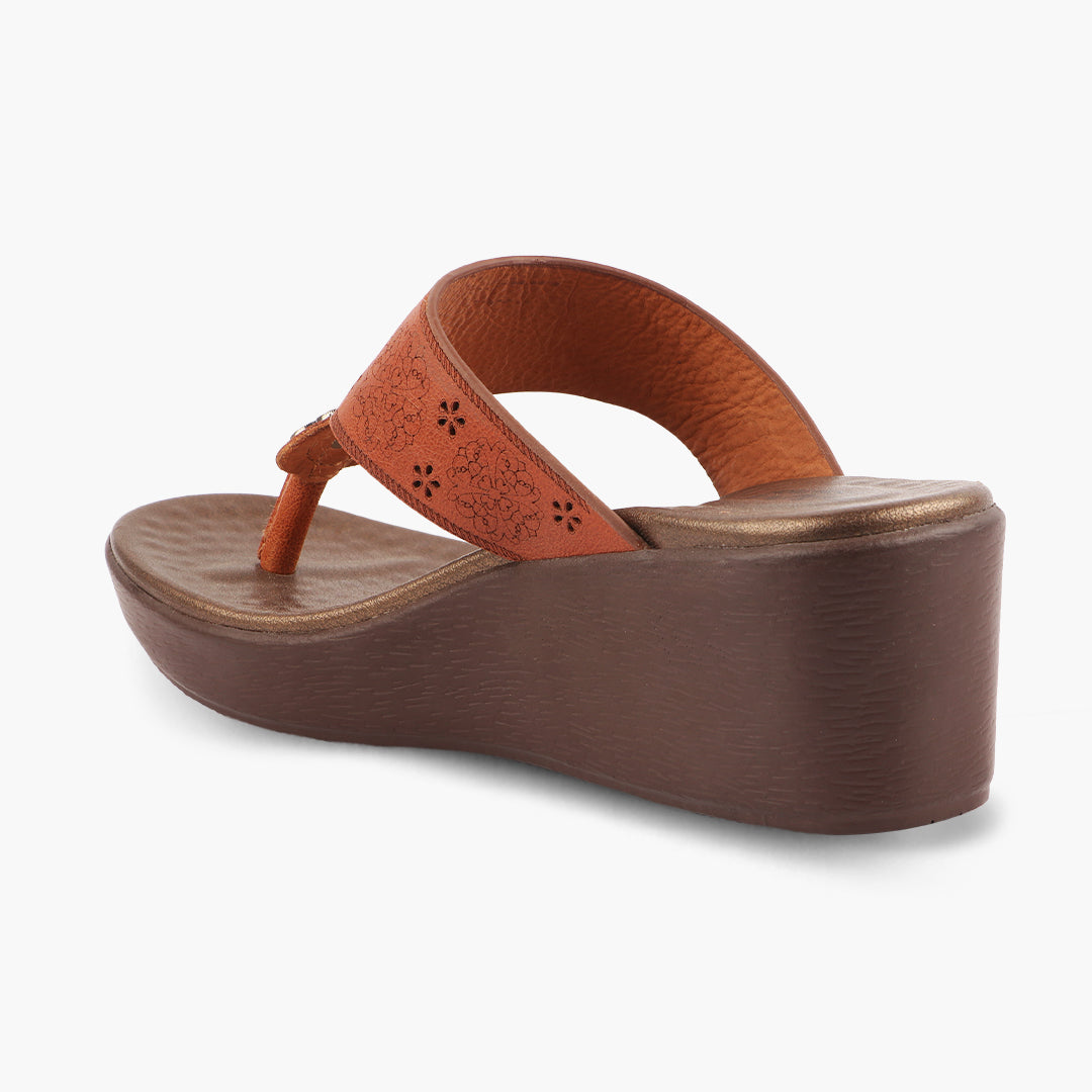 Medifeet Heel Sandals With Embellished Strap For Women's (Arch Support & Comfortable & Cushion Footbed Sandals)