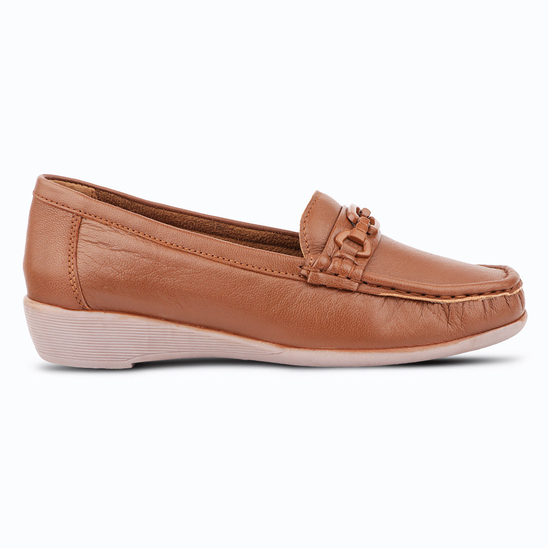 Medifeet Women’s Comfort Loafers – Genuine Leather Slip-On Flats with Arch Support & Cushioned Insole