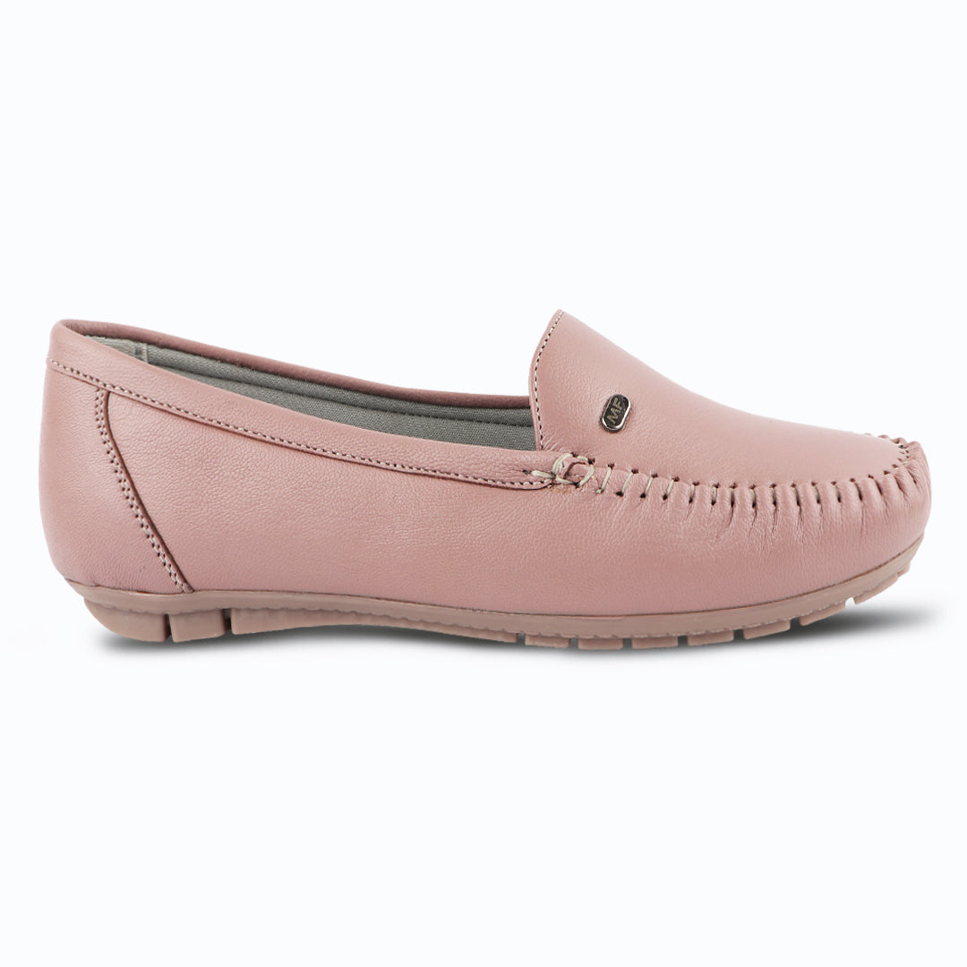 Pointed-Toe Leather Loafers for Women with Extra Cushion