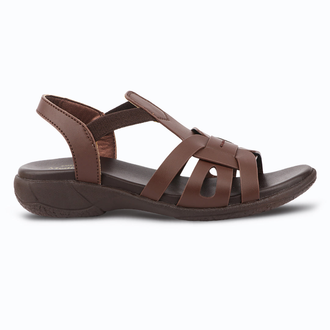 Medifeet Women's Supportive Fisherman Slingback Sandals | Arch Support | Cushioned Footbed | Lightweight Anti-Slip Walking Sandals