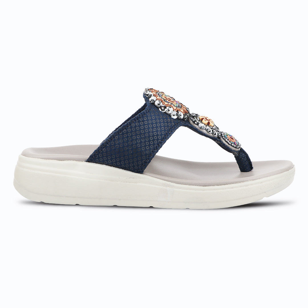 Medifeet Women’s Orthopedic Sandals with Arch Support – Comfortable Beaded Slip-On Flats