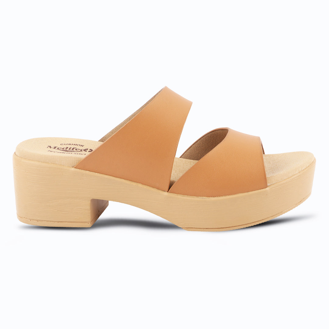 Medifeet Women’s Two Strap Slip-On Heels