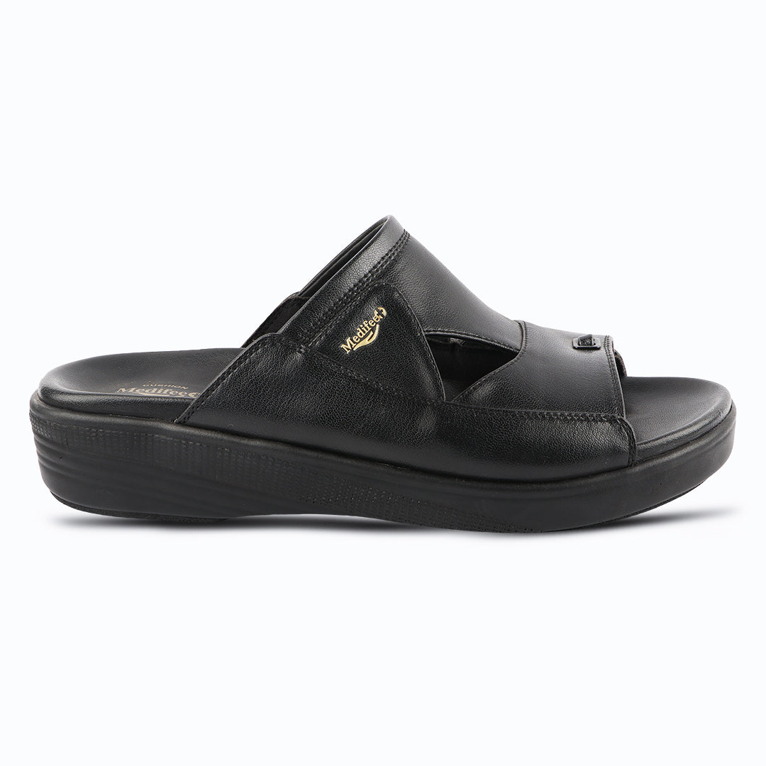 Medifeet Men's Troof II Orthopedic Toe-Ring Sandals | Cushioned Diabetic Slip-On Slippers with Arch Support & Bounce-Back Technology
